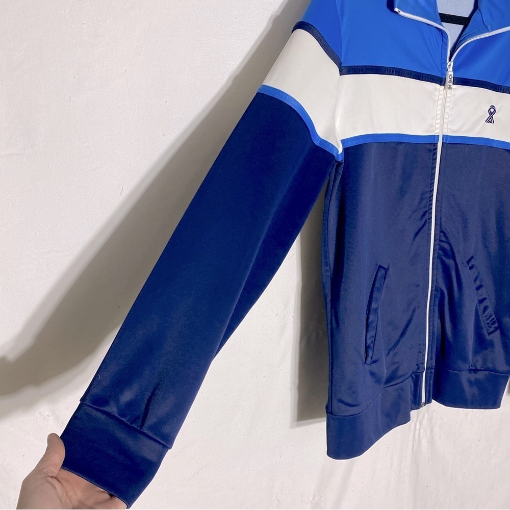 Vintage Free Dress 70s Blue White Track Suit S Dadcore Grandpacore Activewear - Picture 12 of 13